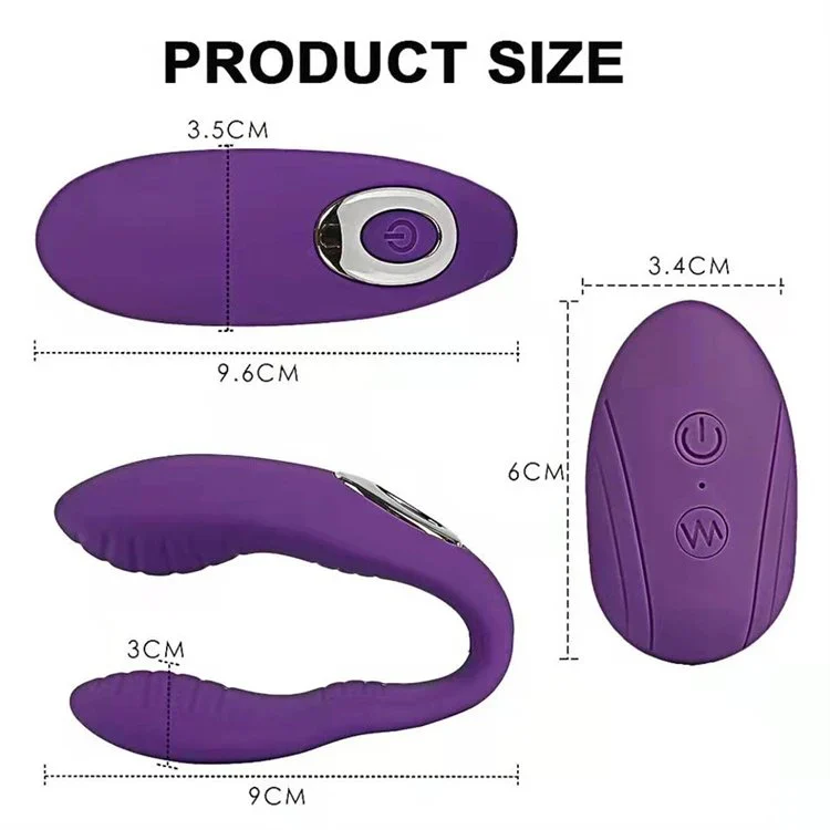 Rechargeable 10 Frequency Sex Toys Couple Vibrator Remote Control U Shape Vibrator for Masturbating
