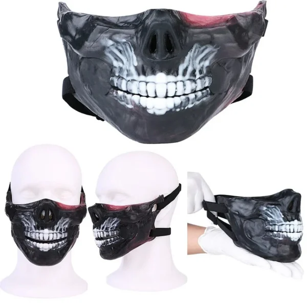 Soft Skeleton Mask Sexy Toys Open Mouth Eye Bondage Party Mask Cosplay Slave Punish Headgear Adult Game BDSM Bondage Set