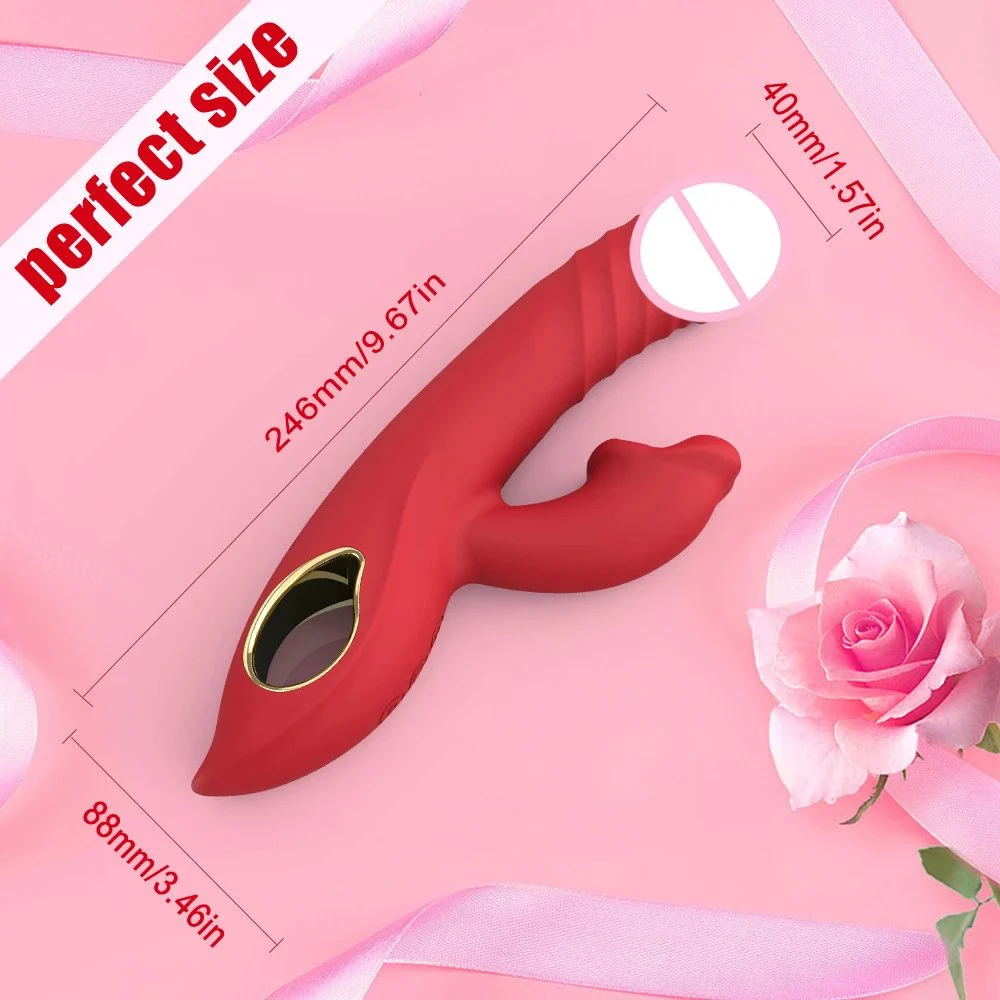 Red Lip-Shaped Tongue-Style Masturbator Vagina Stimulator Vibration Women Sex Toys Rabbit Vibrators