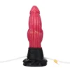 9.8 Inch Huge Squirting Inflatable Fantasy Animal Dildo Thick Anal Dildo with Strong Suction Cup Squirting Cock Adult Toy for Women