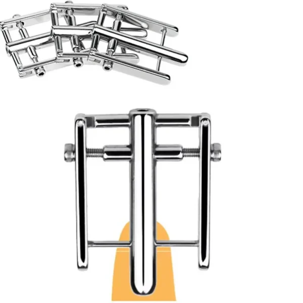 Stainless Steel Adjustable Urethral Dilator Double Side PA Piercing Penis Plug Ring Catheter Sounds Male Chastity Device