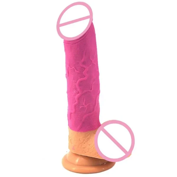 Silicone Sextoy Hardness Inside Soft Outside Dildo with Strong Suction Cup for Female Sample Free