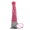 9.8 Inch Large Dildo G-spot Massage Gory Raw Meat Color Beast Dildo Kinky Sex Toy Gorgeous for Women