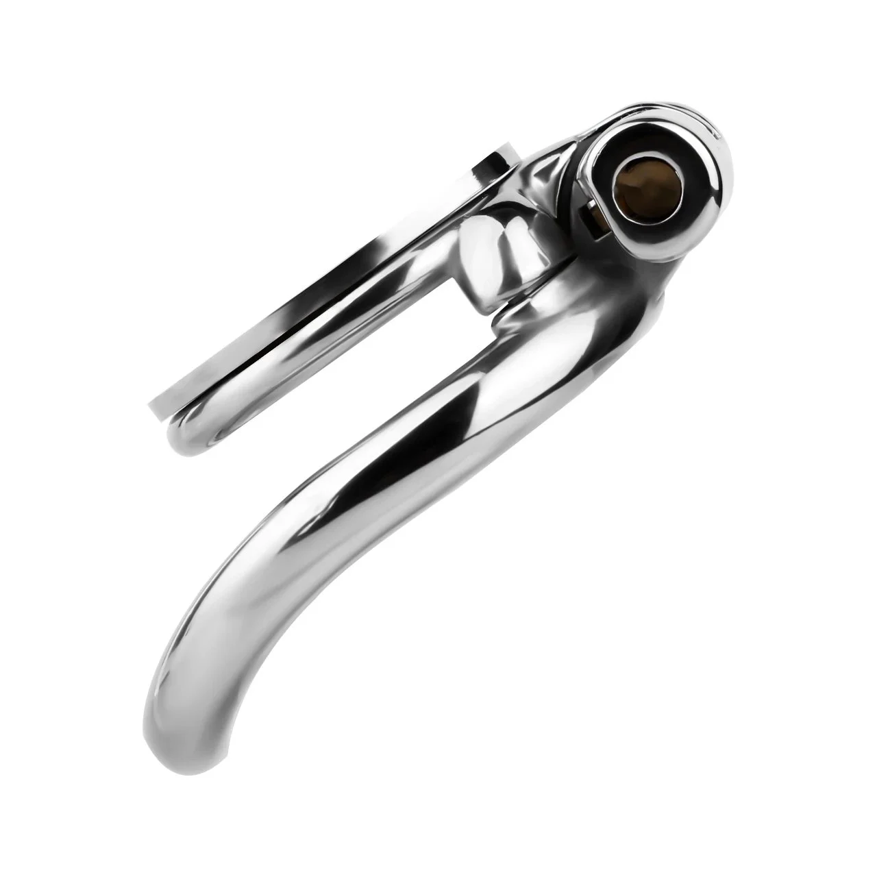 Stainless Steel Flat Cock Cage Chastity Cage Device with Catheter Flat Device Sex Toys for Men Cross-Dressing Penis Restraint