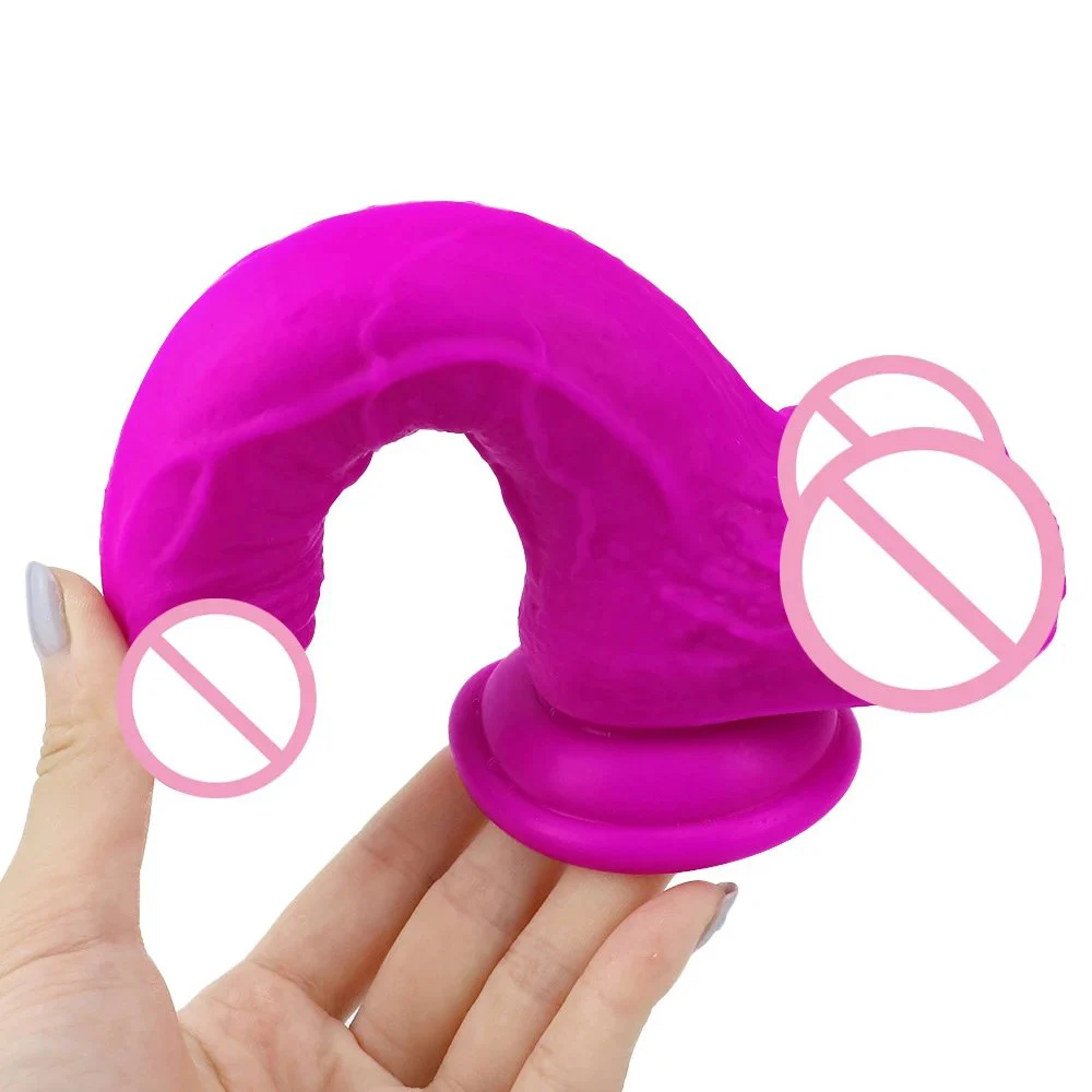 Adult Sex Toys Female Masturbation Super Soft Huge Realistic Pink Purple Silicone Dildo