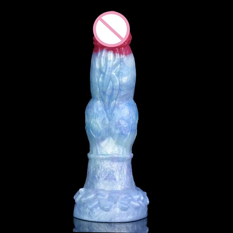Alien cock Ice Dragon Anal Dildo Silicone Suction Cup Big Knot Penis Anal Masturbator Sex Toys for Men Women S M L