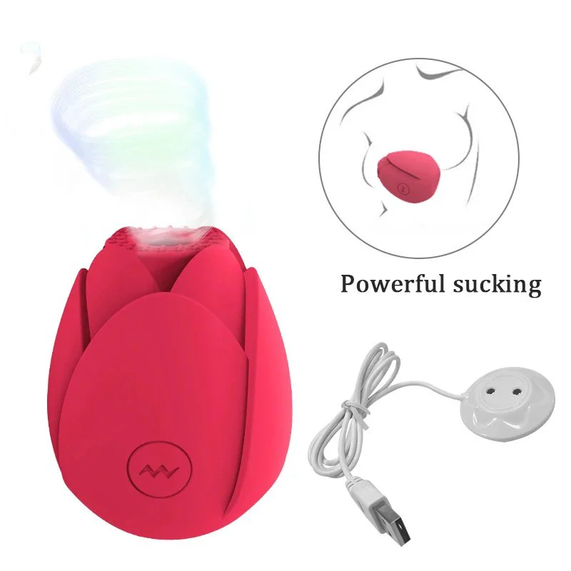 Rose Flower Vibrator 10 Speed Vagina Nipple Clitoral Sucking Vibrator Sex Toys for Women Lotus Vibrator