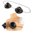Adjustable Nipple Clamps with Leather Belt and Metal Rivets Roleplay Toy for Women