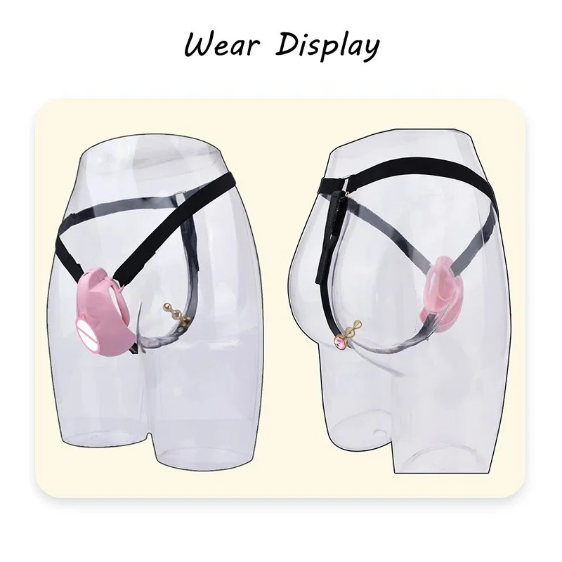 Realistic Vagina Fully Male Chastity Cage Device Pussy Hole Resin Cock-Lock with Gift Box Chastity Band Belt Toys