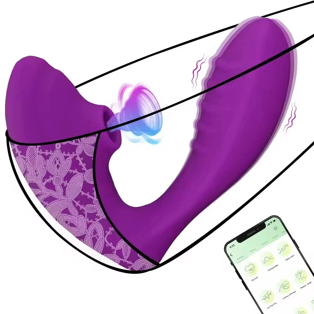App Controlled Wearable Vibrator Panty Clitoral Sucking G Spot Stimulator Remote Control IPX7 Waterproof USB 10 Frequencies
