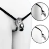 Steel Male Chastity Lock with Catheter Design Delivers Intense Confinement Sensation Through Male Penis Cage Restraint
