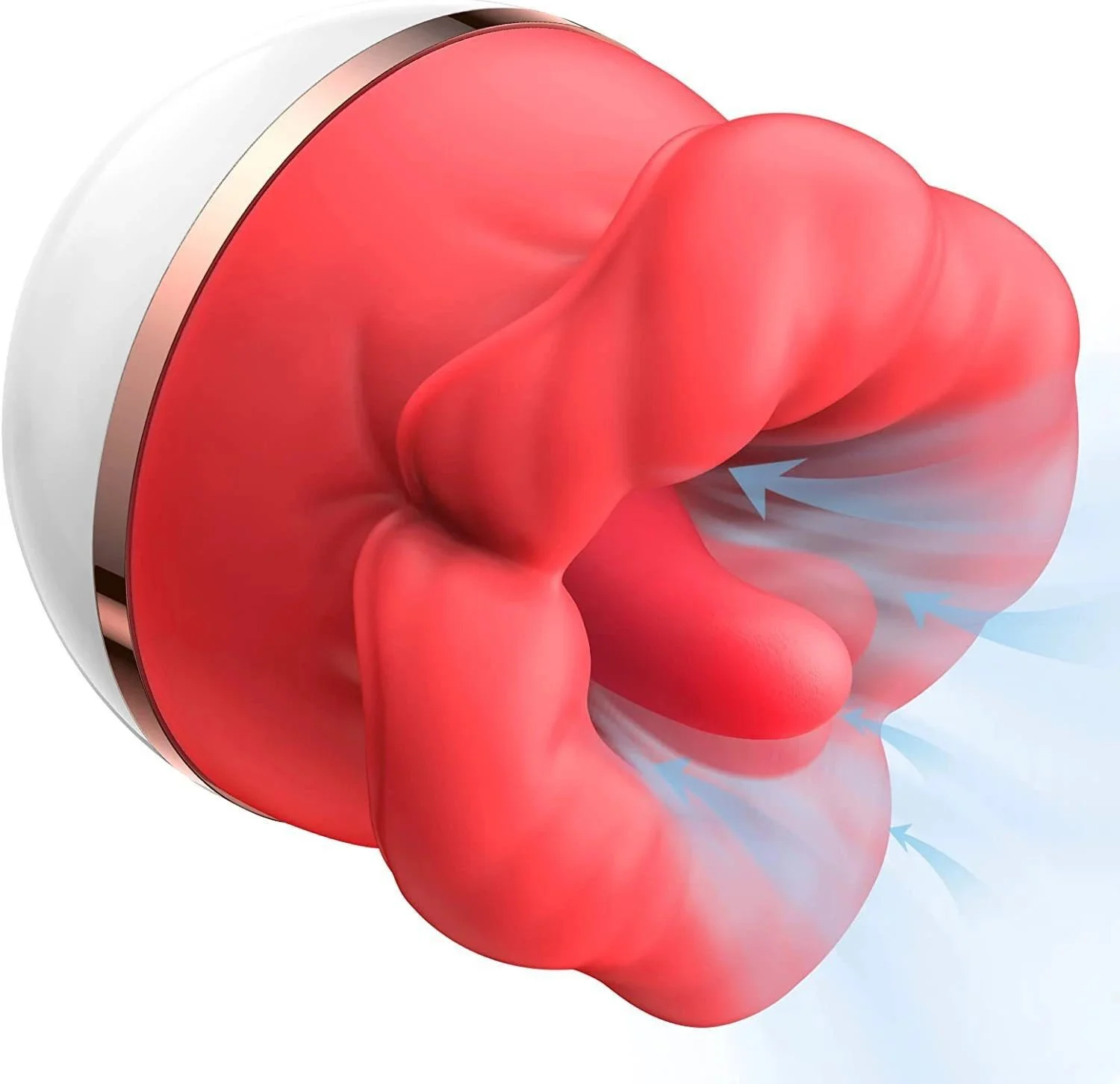 Rotating Suction Style Big Lips Tongue Licking Sex Toy Couples Female Masturbation Waterproof Rose Vibrator