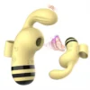 Sex Toys for Women Cute Animal Silicone Nipple Stimulator Mini Finger Clitoral Sucking Bee Vibrator