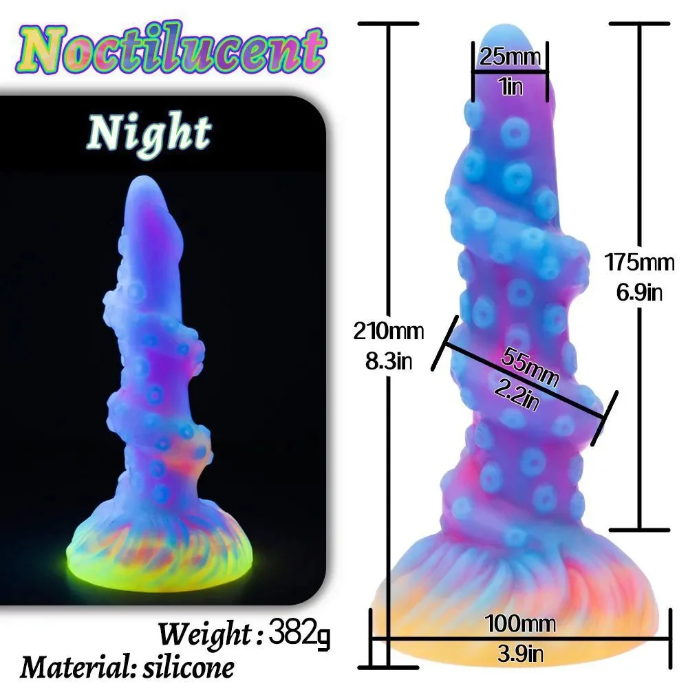 Luminous Silicone Anal Plug Male Gay Prostate Massager Huge Big Dildo Butt Plug Sex Toys for Women