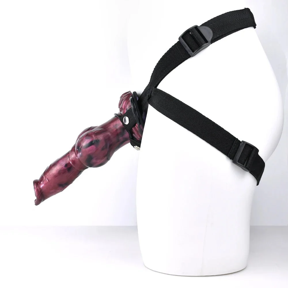 9.25 Inch Large Artificial Lesbian Strap Dildo Penis Chastity Belt for Lesbian Sex