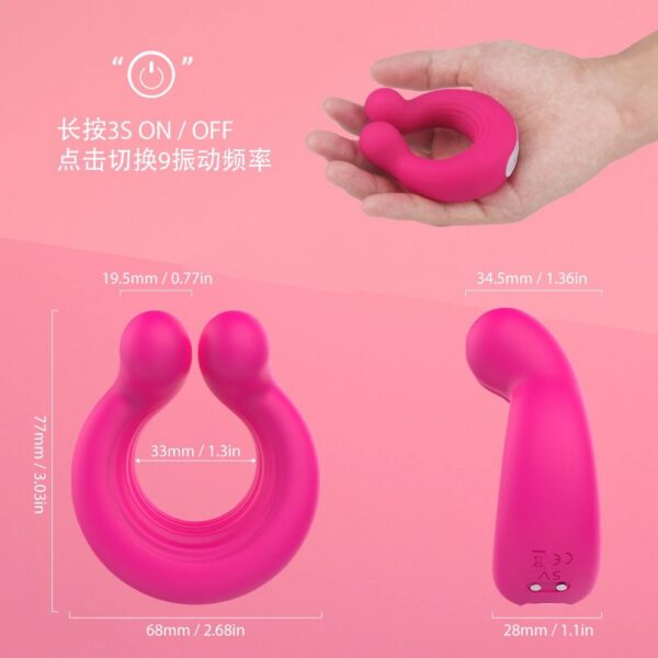 Silicone Waterproof Rechargeable Penis Ring Vibrator Sex Toy Male Couples Men Vibrating Cock Ring Adult Sex Product