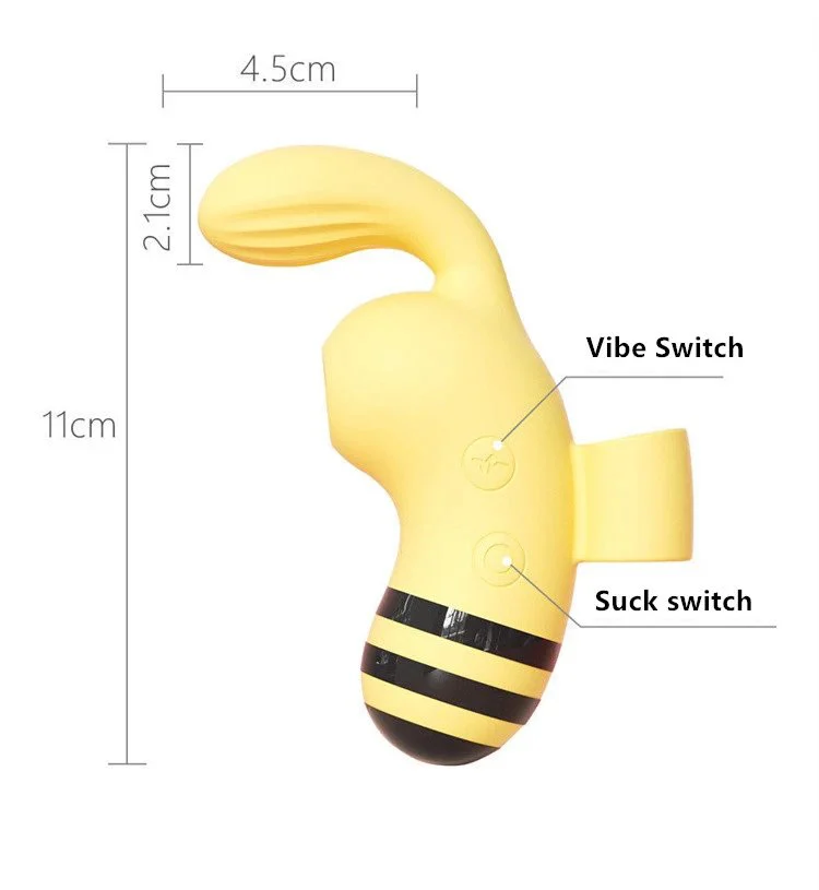 Sex Toys for Women Cute Animal Silicone Nipple Stimulator Mini Finger Clitoral Sucking Bee Vibrator