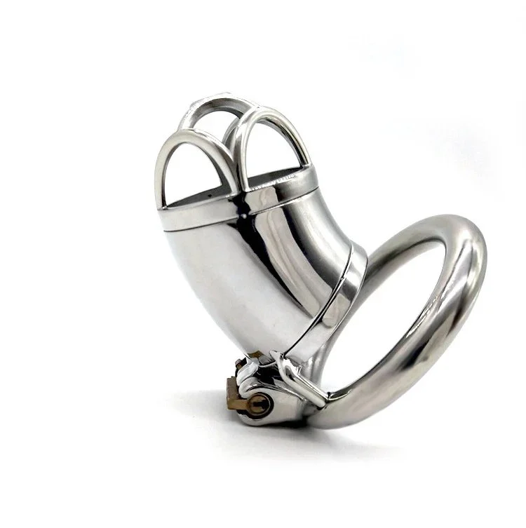 Total High 70mm 304 Stainless Steel Male Chastity Cage for Men Stainless Steel Sex Toys Bondage Sex Play for Couple