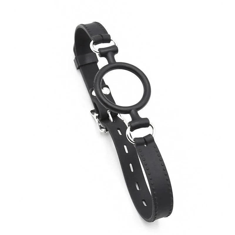 Adjustable O-Ring Gag Restraints Open Mouth Strap Adult Sex Toys for Women & Men Made of High Quality Leather