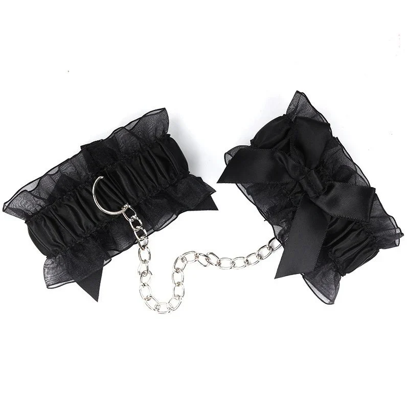 Adult Adult Sex Toys Lace Three Piece Binding and Restraint Set Maid Role-playing Sex Toys Sex Props Play Fun