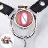 strop on belt Simulation spraying Pussy shape Chastity cage Male Cock Cage Chastity Device adult product