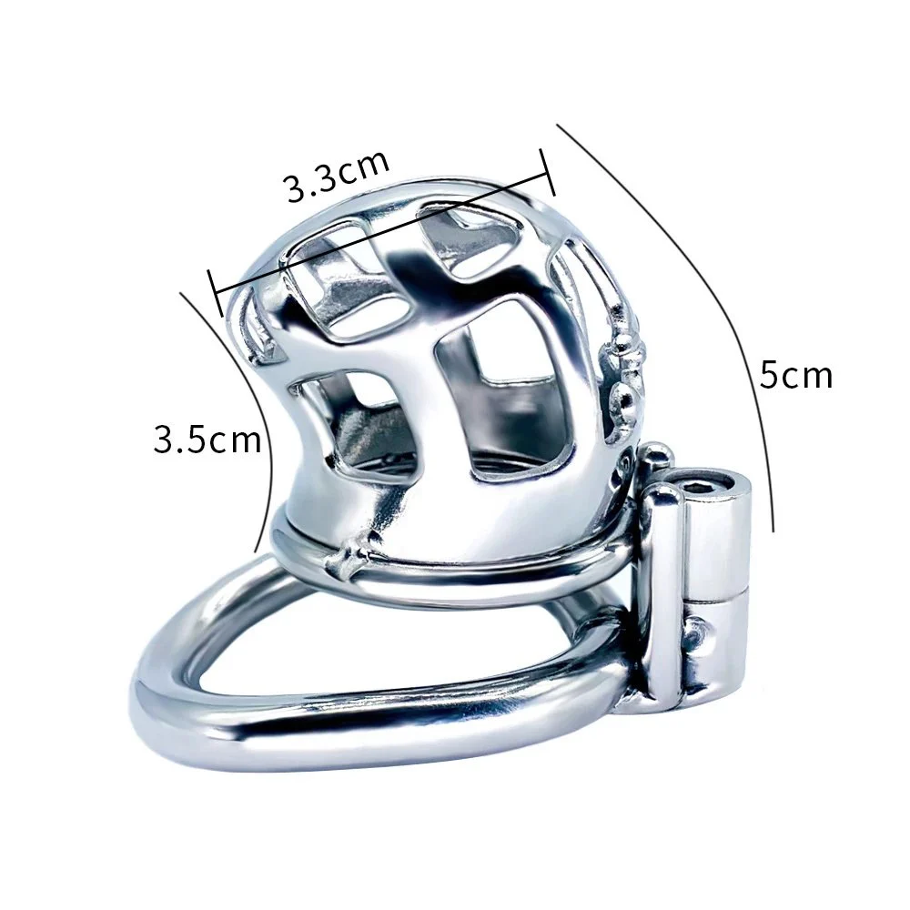 Total High 50mm 304 Stainless Steel Male Chastity Belt Bondage for Men