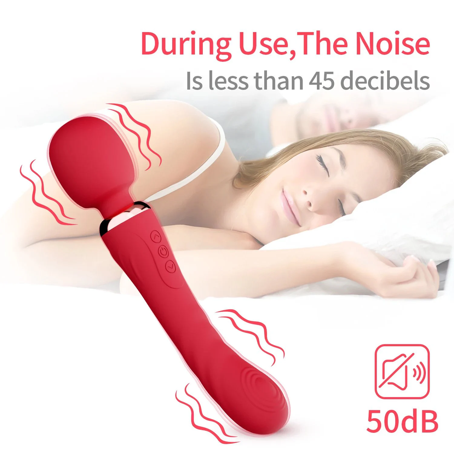 Rechargeable AV Wand Vibrator Massager 10 Speed Double Motors Sex Vibrator