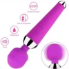 USB Power 10-Speed Wand Vibrator Rabbit Dildo for Vaginal Stimulation