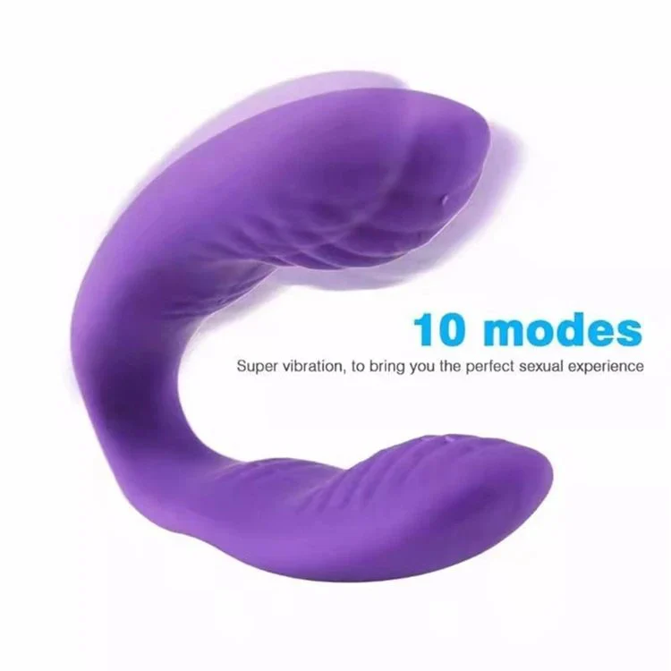 Rechargeable 10 Frequency Sex Toys Couple Vibrator Remote Control U Shape Vibrator for Masturbating