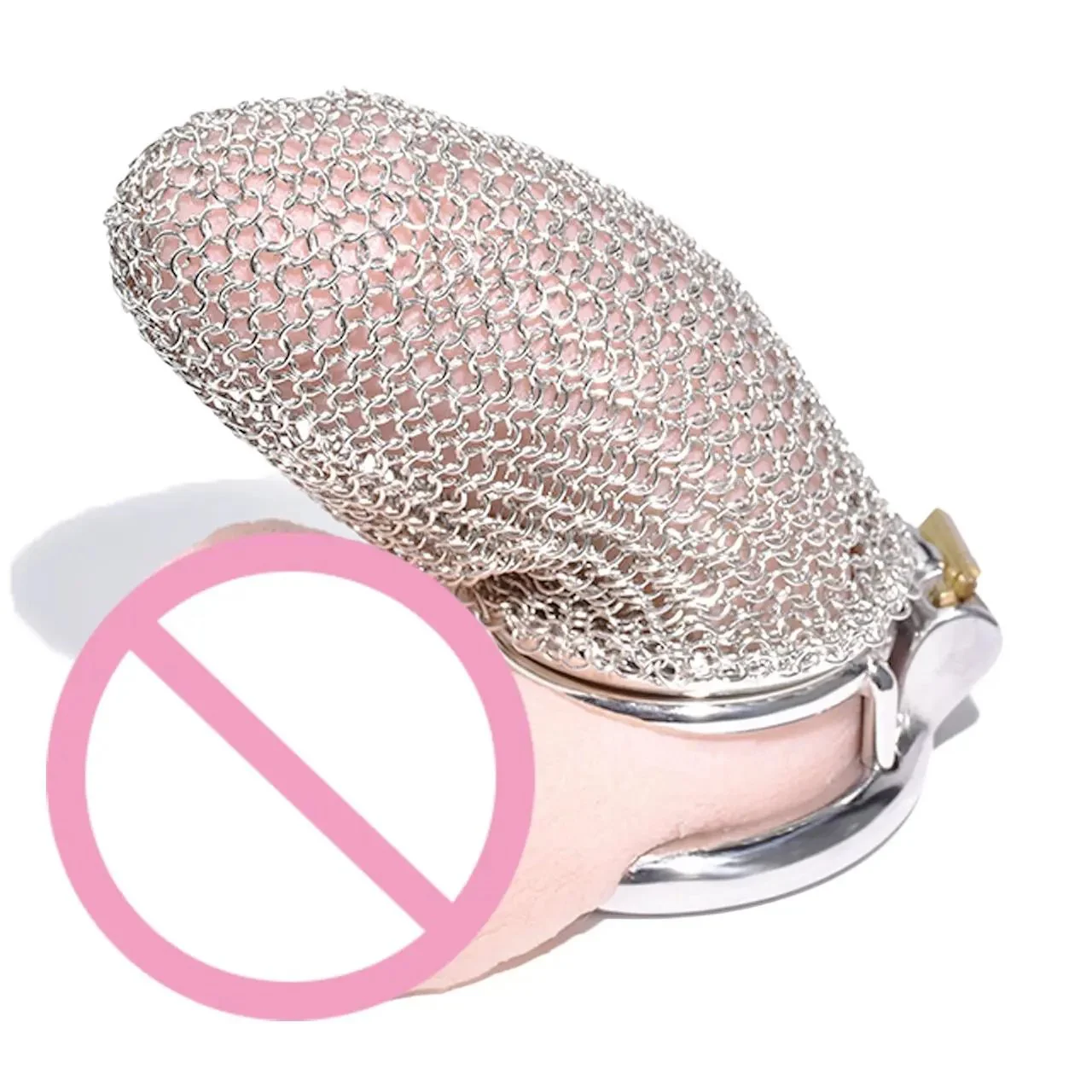 Sex Shop Stainless Steel Chain Style Chastity Male Cock Cage Male Chastity Device