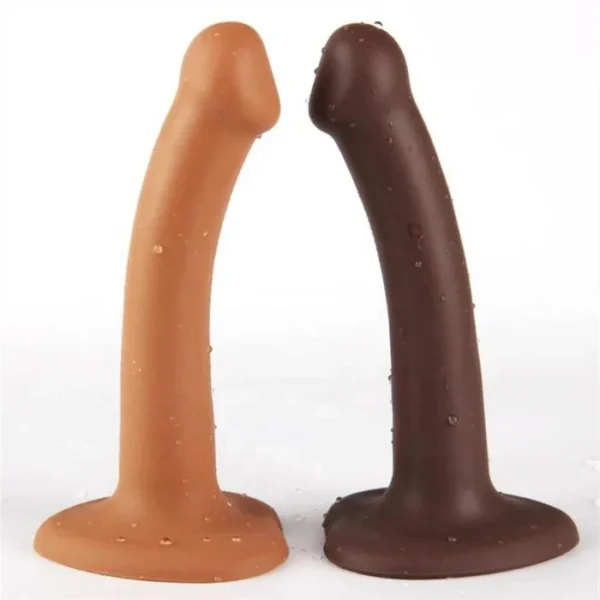 Bendable Female Masturbation Silicone Strap on Dildo Huge Realistic Sex Toys Without Balls Soft TPE & PVC Material