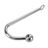 Adult Sex Toys Sex Instruments Cock Ring Anal Hook Bdsm Metal Steel Anal Hook With Ball