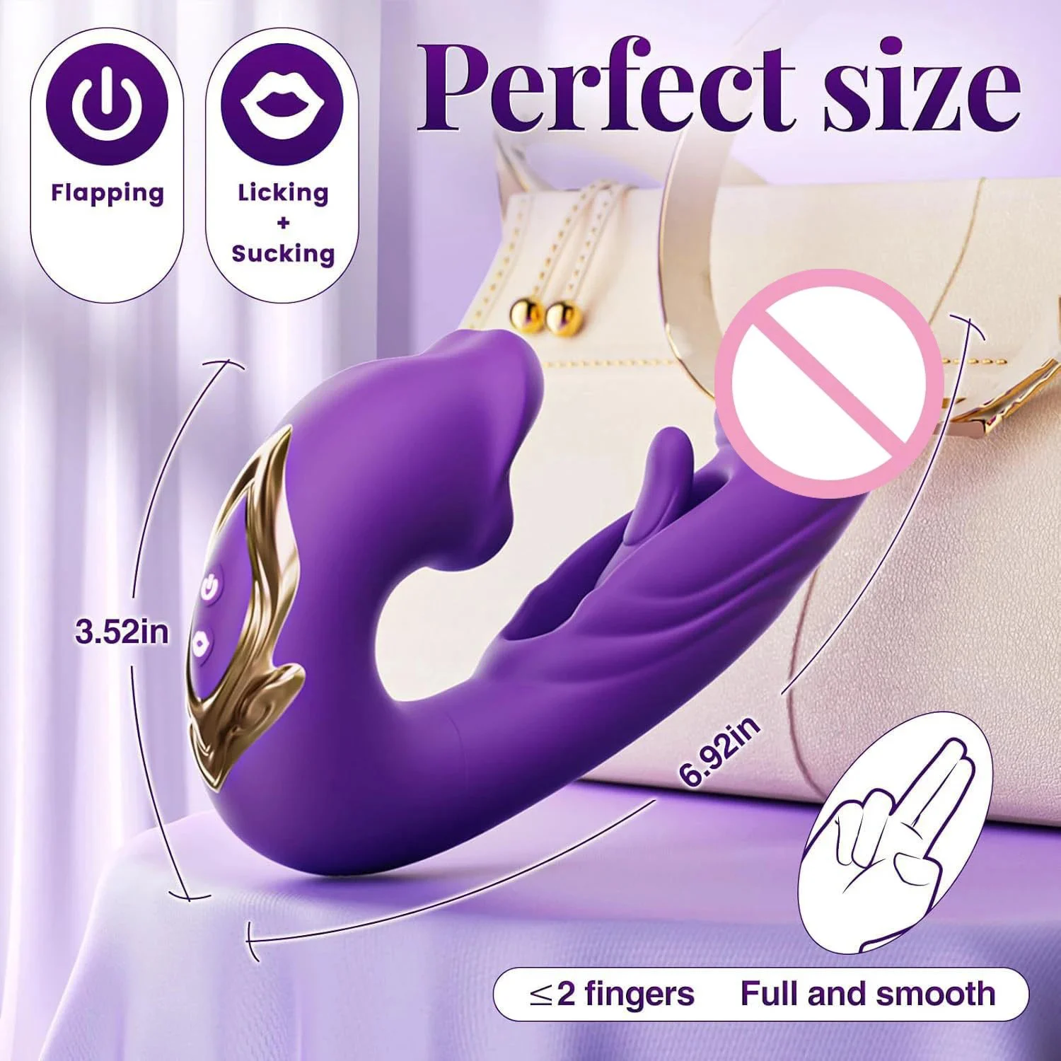 USB Magnetic Charging Unique Licking Sucking Mode G-spot Flapping Female Masturbation Vagina Vibrator