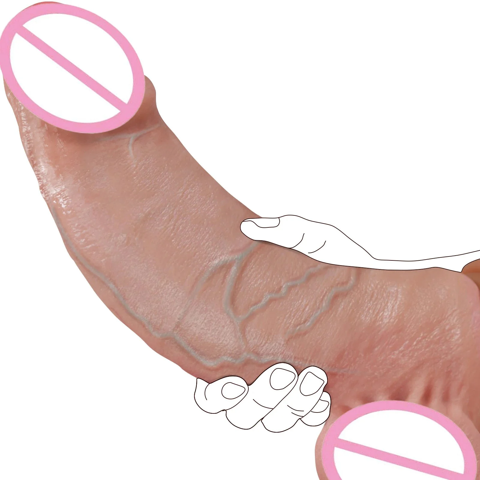 Adult Plaything Soft Silicone Suction Cup Dildo with Bendable Flexible Design Eco-Friendly & Waterproof for Men