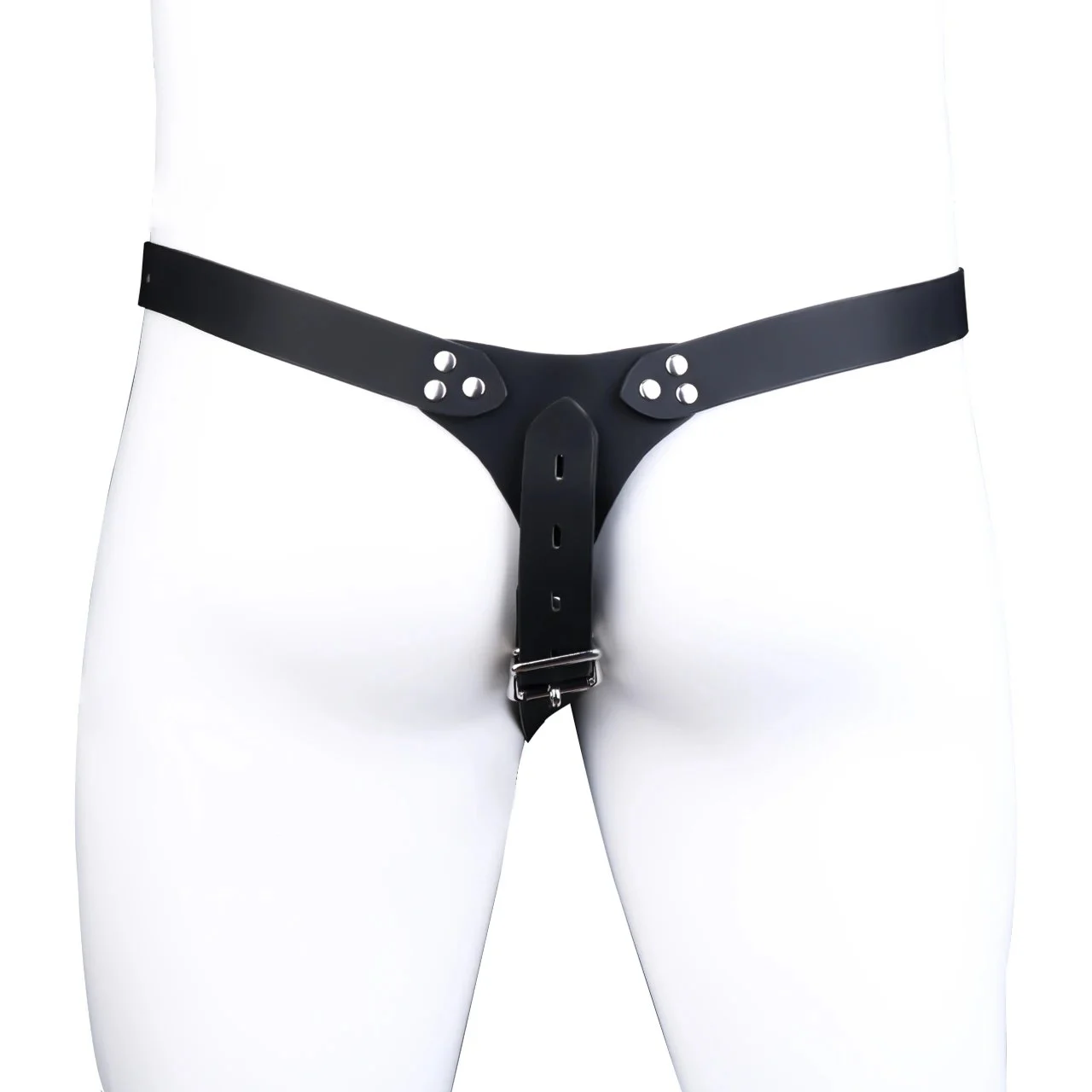 Wearable BDSM Chastity Cage Three Sizes Available for Male Penis Chastity Lock Stainless Steel + Synthetic Leather