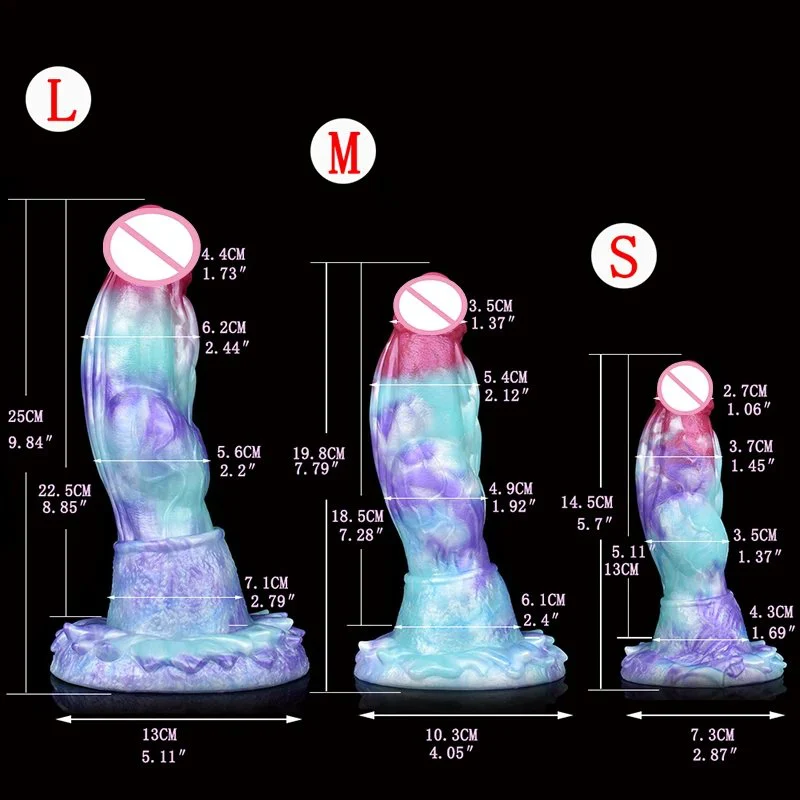 Alien cock Ice Dragon Anal Dildo Silicone Suction Cup Big Knot Penis Anal Masturbator Sex Toys for Men Women S M L