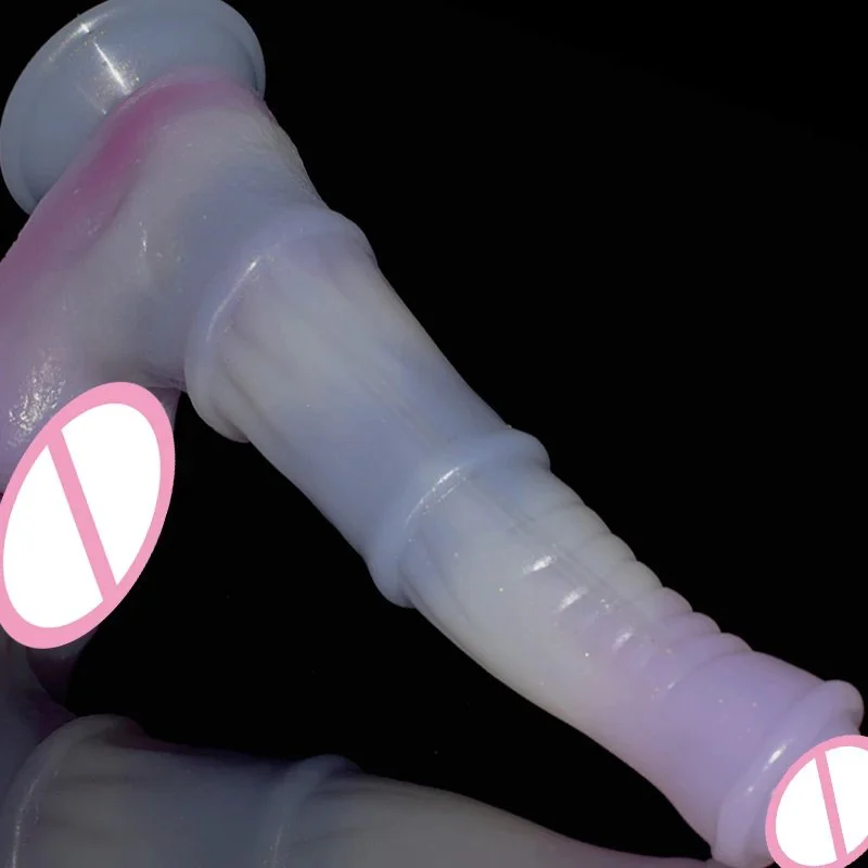 9.8 Inch Large Dildo G-spot Massage Gory Raw Meat Color Beast Dildo Kinky Sex Toy Gorgeous for Women