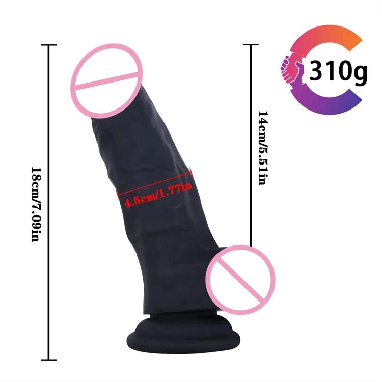 Adult Products Soft Huge Realistic Black Silicone Dildo Sex Toys for Women