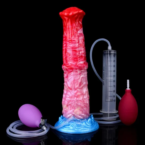 Adult Masturbation Toys Fantasy Monster Penis Inflatable Water Spray Dildo Soft Silicone Water Spray Orgasm Dildo