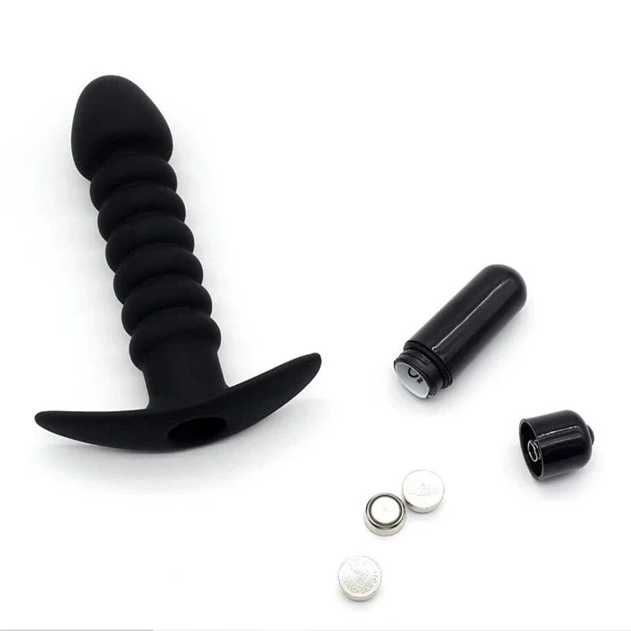 Silicone Anal Plug for Erotic Massage and Vibration Waterproof Sex Toy