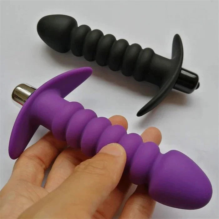 Silicone Anal Plug for Erotic Massage and Vibration Waterproof Sex Toy