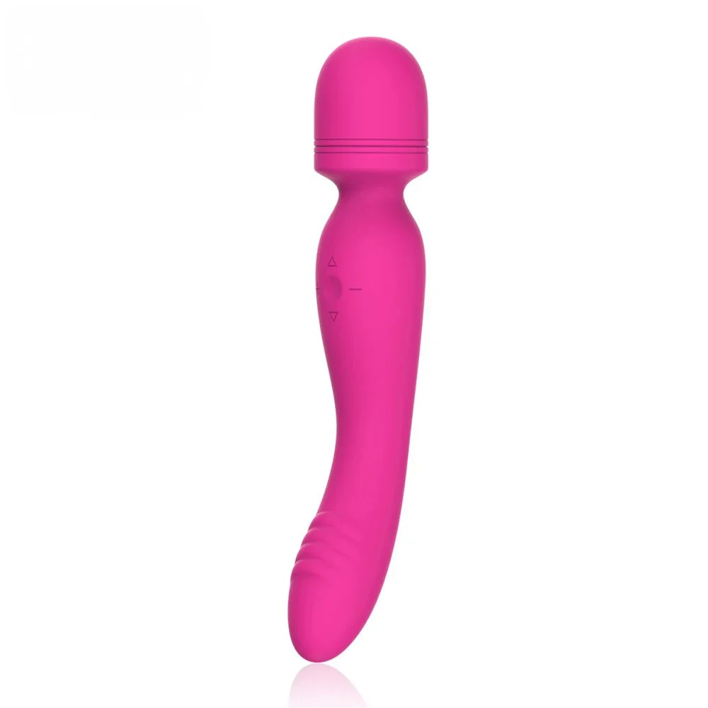 2 in 1 Double Ended Vibrator for Women Soft Silicone Sex Toy 10 Speeds Powerful Vibration Rechargeable Adult Wand Massager