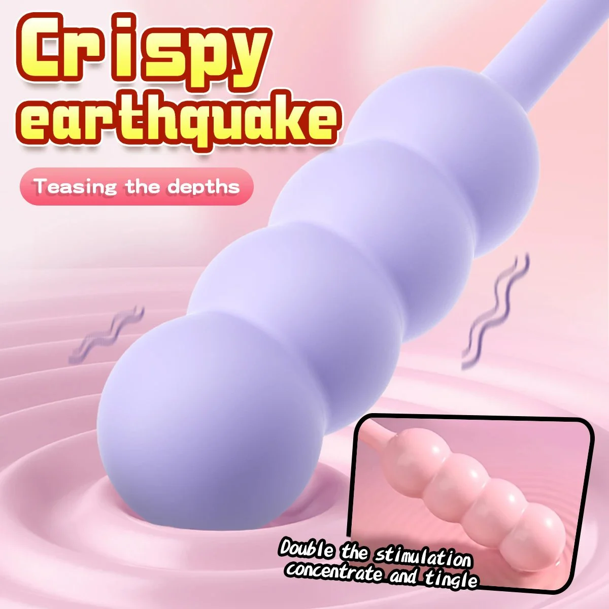 Silicone G-Point Vibrator Vibrating Spear Sugar-coated Haw Design 100% Waterproof Built-In Battery Multi-Speeds for Women's Sex