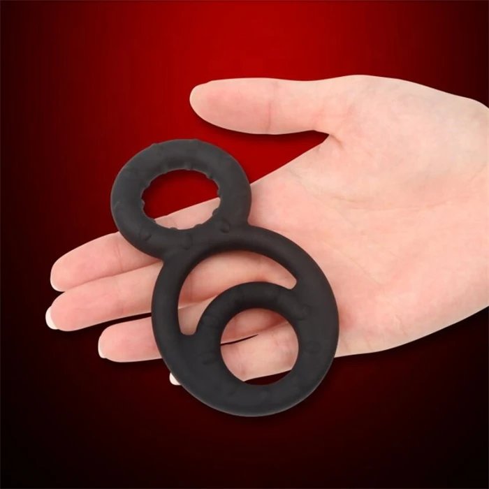 Silicone Penis Ring for Men Stretchable and Soft Features Vibrating Delay Ejaculation Adult Sex Product