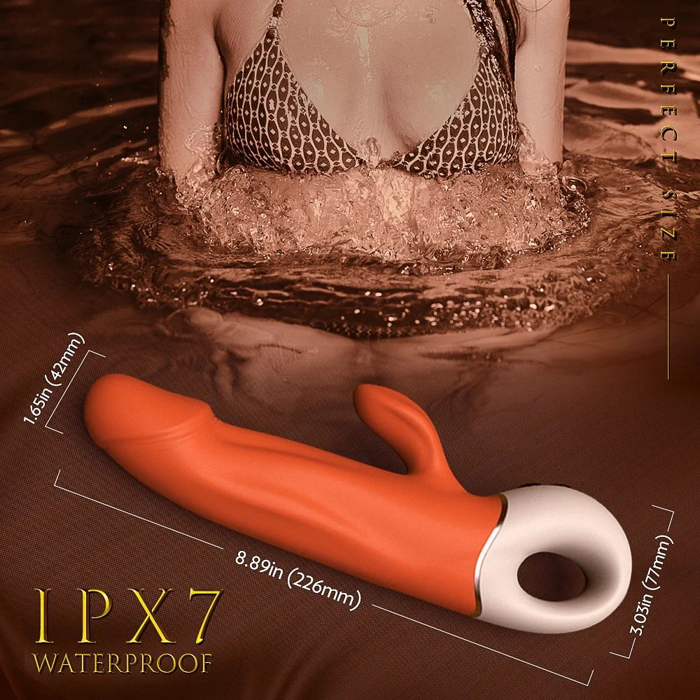 USB Charging IPX7 Waterproof Simulated Glans Female Masturbation G-spot Stimulus Rabbit Vibrator