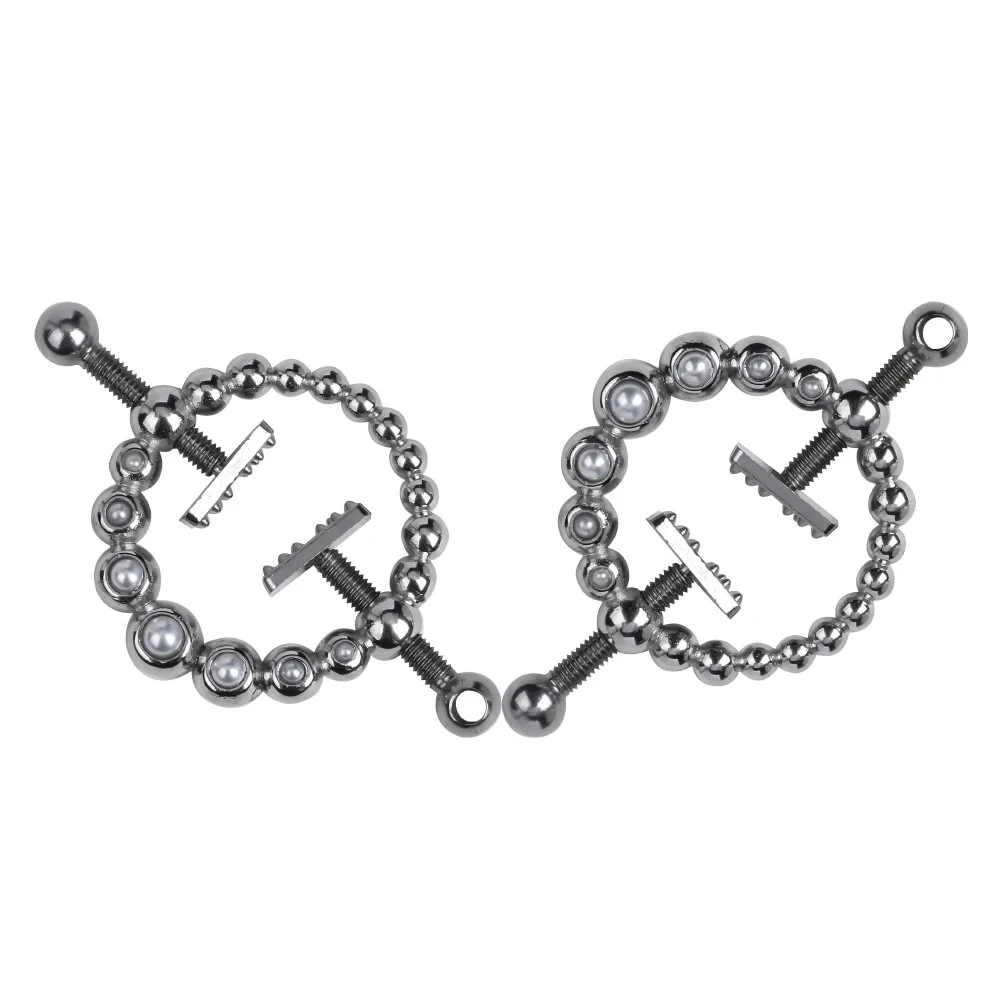 Circle Metal Nipple Clamps for Women Nipple Stretching Couple Erotic Game