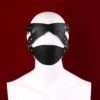 Comfortable Leather Mask with Adjustable Straps Two Colors Available for Fetish Role Play