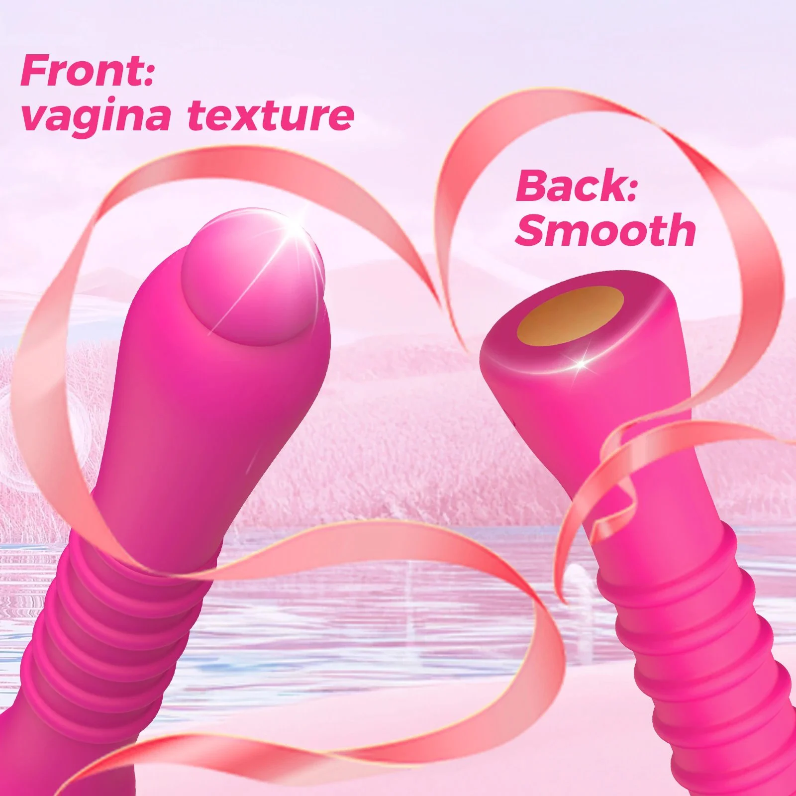 Thrusting Adult Sex Toys for Women G Spot Rose Sex Toy Heating Function 9 Vibration Frequencies USB Rechargeable Waterproof