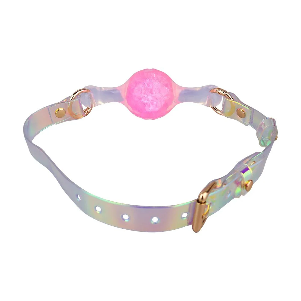 Crystal Mouth Gag with 2 Sizes and Color Options, Adult Sex Toy for Men and Women