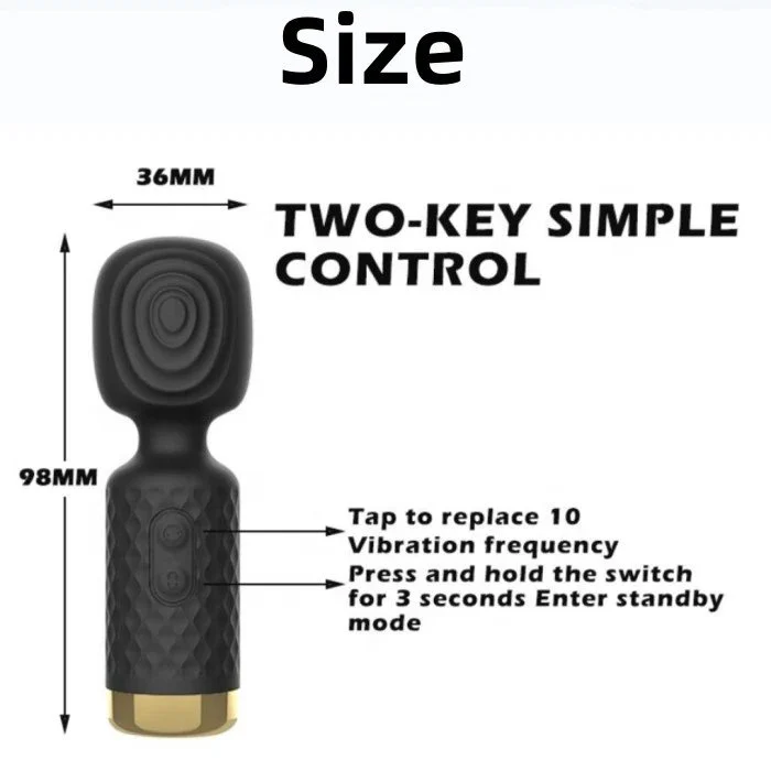 USB Powered 10-Speed Rose Clitoris Vibrator Mini AV Wand G-Spot Gynecological Sex Toys for Women